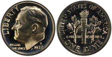1972-S 10C PR68