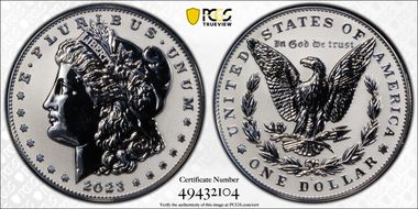 2023-S $1 Morgan Dollar Rev PR Two-Coin Reverse Proof Set PR70