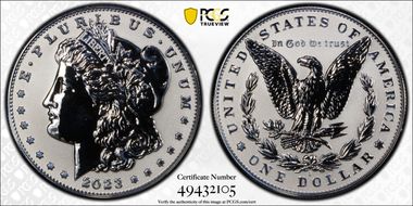 2023-S $1 Morgan Dollar Rev PR Two-Coin Reverse Proof Set PR69