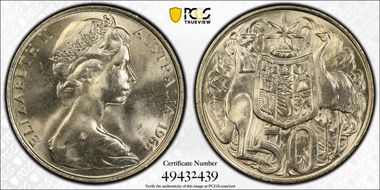 1966 50C KM-67  Ag MS64
