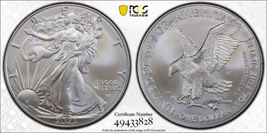 2023-W $1 Burnished Silver Eagle SP69