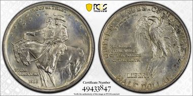 1925 50C Stone Mountain MS66