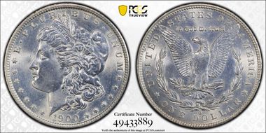 1900-O/CC $1 VAM 11, Overmintmark N1