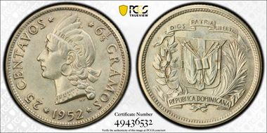 1952 25C MS62