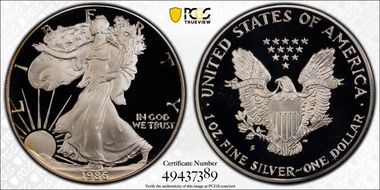 1986-S $1 Silver Eagle PR69DCAM