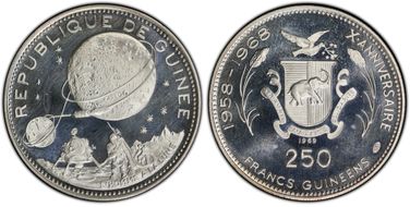 1969 250 Fr Lunar Landing PR67DCAM