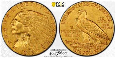 1913 $2.50 AU55