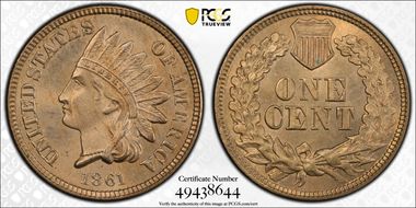1861 1C MS66