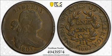 1803 1C S-260, Sm Date, Lg Frac N1BN