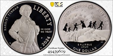 2024-P $1 Harriet Tubman First Strike PR70DCAM