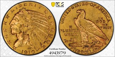 1910-D $5 VF35