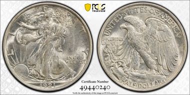1921 50C AU58