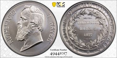 (2024-S) Medal Rutherford B. Hayes Silver Matte Finish First Strike MS70