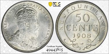 1908 50C MS62