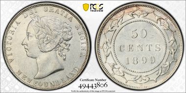 1899 50C Narrow 9 AU55