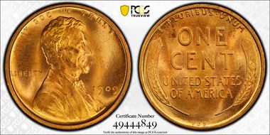 1909 VDB 1C MS66+ RD