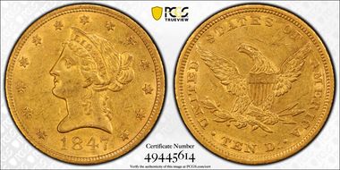1847 $10 AU55