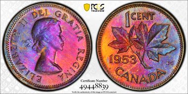 1953 1C No Strap MS64RB