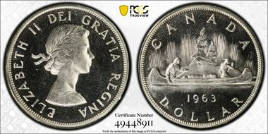 1963 S$1 PL67CAM