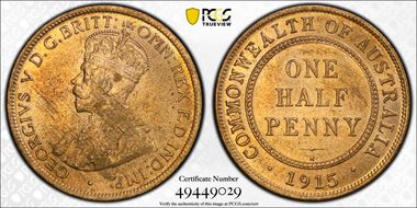 1915-H 1/2D MS64RB