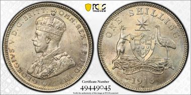 1916-M Shil KM-26  Ag MS64