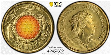 2022 $2 Honey Bee Colorized MS67