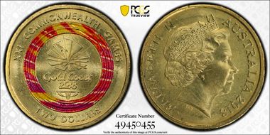 2018 $2 Commonwealth Games Gold Coast MS65