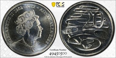2023 20C QEII Memorial 1952-2022 MS68