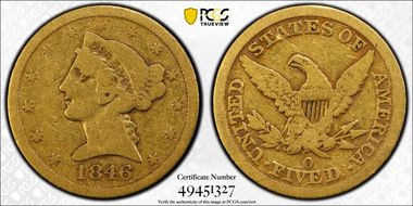 1846-O $5 VG8
