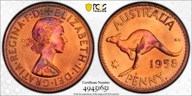 1958 Y. (p) 1D PR64RB