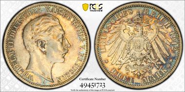 1912-A 3 Mk J-103 MS63