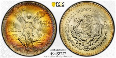 1985-Mo Onza Libertad Ag MS68