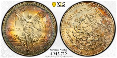 1990-Mo Onza Libertad Ag MS67