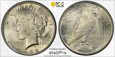 1922 $1 MS62