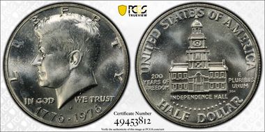 1976-S 50C Silver MS65