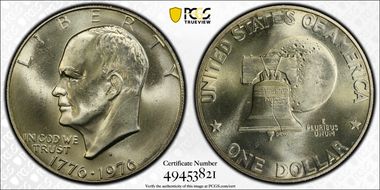1976-S $1 Silver MS67