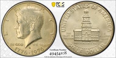 1976-S 50C Silver MS62