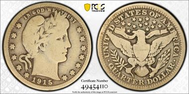 1915-D 25C VG8