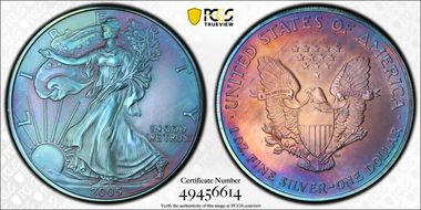 2005 $1 Silver Eagle MS67