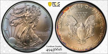 2013 $1 Silver Eagle MS68