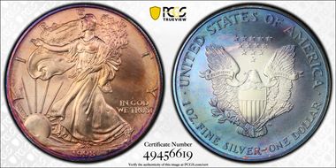 1998 $1 Silver Eagle MS67