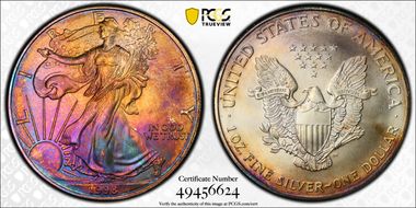 1998 $1 Silver Eagle MS67