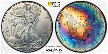 1998 $1 Silver Eagle MS67