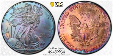 2001 $1 Silver Eagle MS67