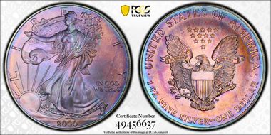 2000 $1 Silver Eagle MS67
