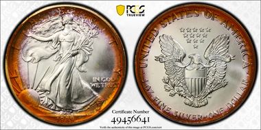 1989 $1 Silver Eagle MS68