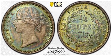 1840(M) 1/4 Rup SW-3.57 MS62