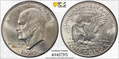 1972 $1 Type 1 MS63
