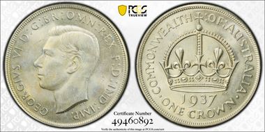 1937 Crown KM-34  Ag MS63