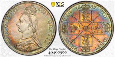 1887 Dbl Fl S-3923 Arabic 1 MS62